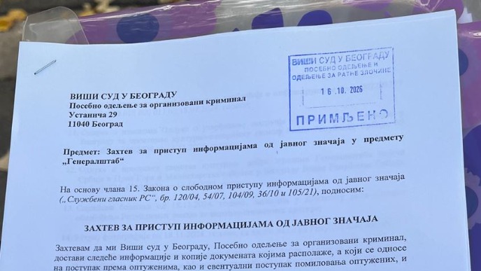 Objaviti dokaze o Generalštabu